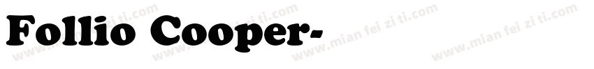 Follio Cooper字体转换